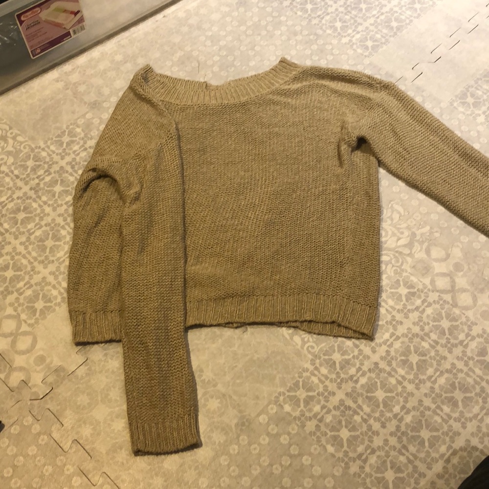 Cut out knit sweater